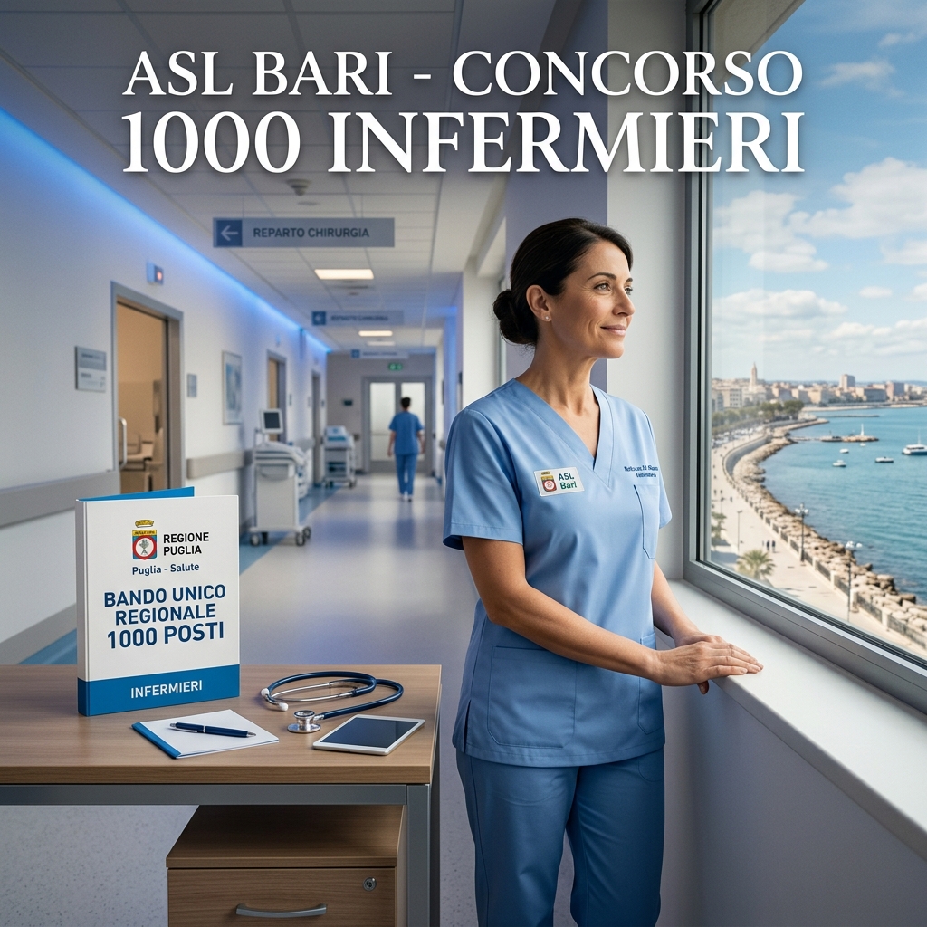 ASL Bari: Concorso Unico Regionale 1000 posti Infermiere (Puglia)